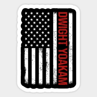 Graphic Dwight Proud Name US American Flag Birthday Gift Sticker